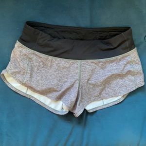 grey lululemon “speed up” short